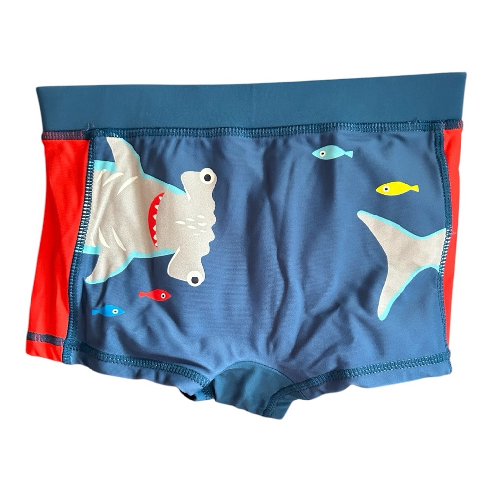 Frugi size 7-8 shark swim trunks, nwt, new with tags